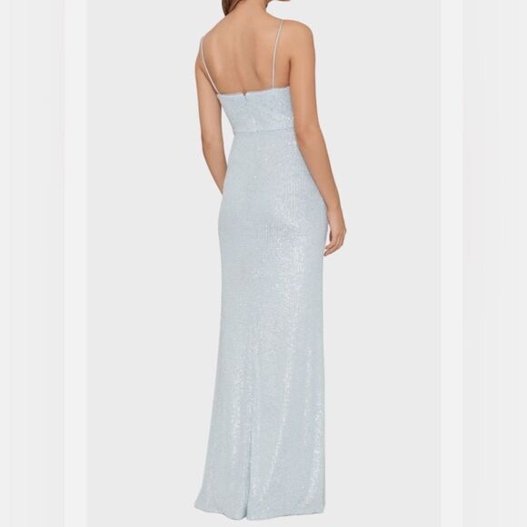 Xscape light blue sequin Evening Gown in size 6 - Picture 11 of 14